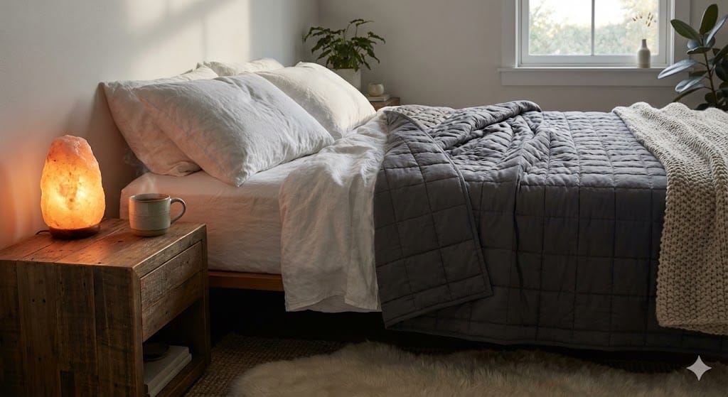 Weighted blanket for anxiety relief