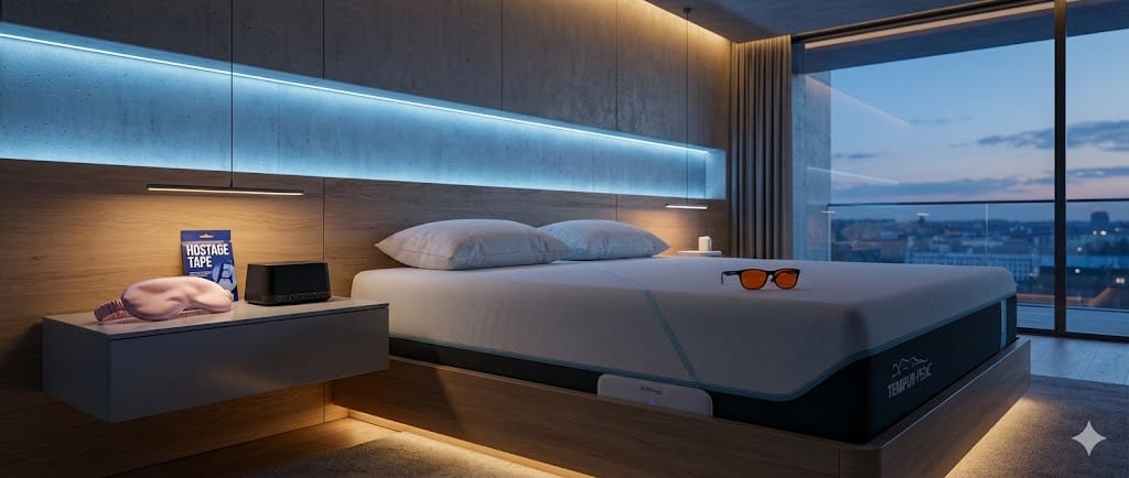 The 5 best tools for deep mental recovery featuring Manta masks, Swanwick glasses, and Hostage Tape.