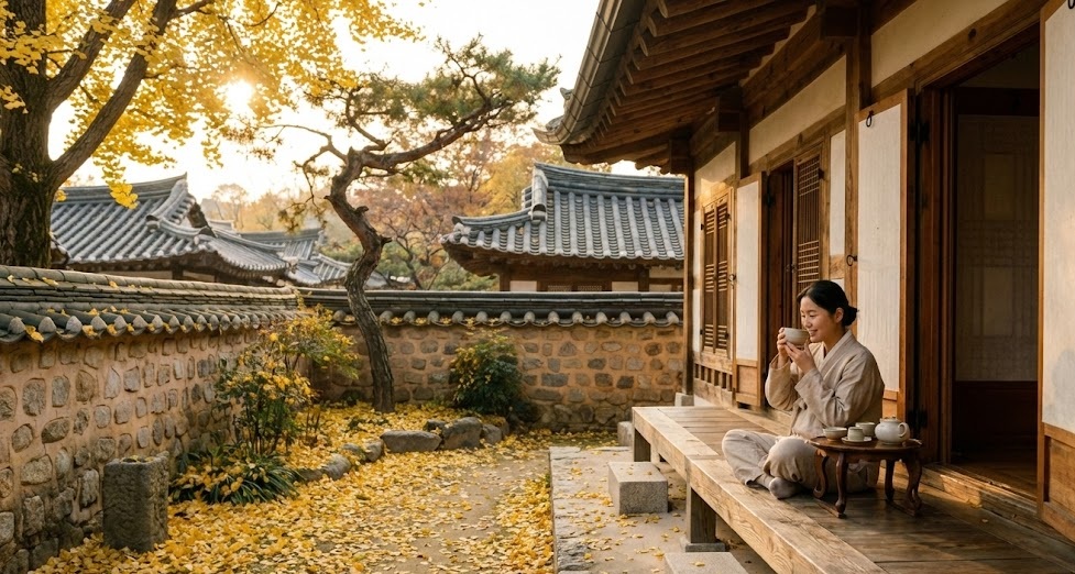 Приватні тури в Південну Корею для медитації та відпочинку в традиційному будиночку Ханок.