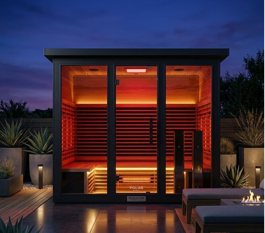 Saunas 8 Polar Eclipse 5 Person Outdoor Infrared Sauna