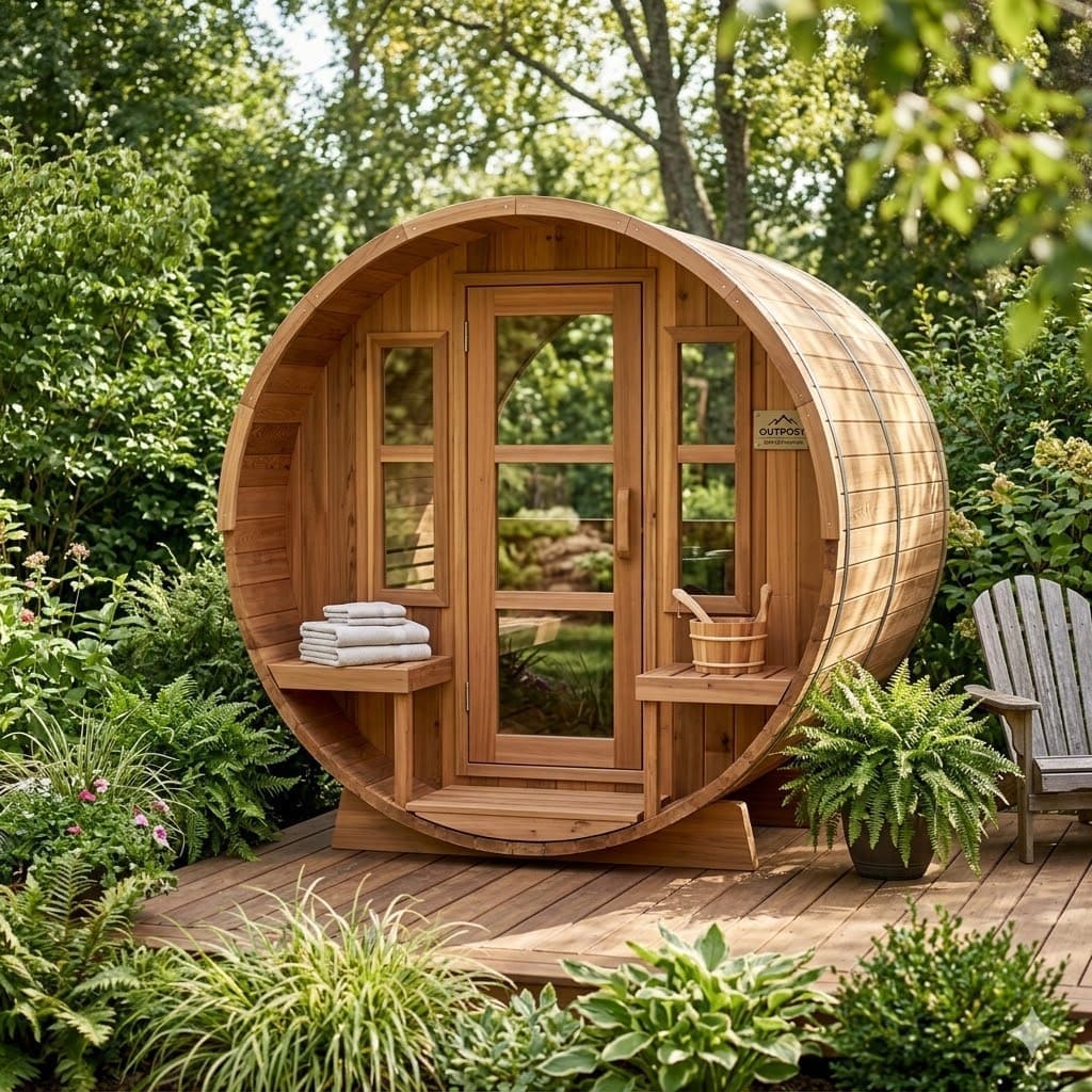 Saunas 12 The Zeno 4 Person Barrel Sauna