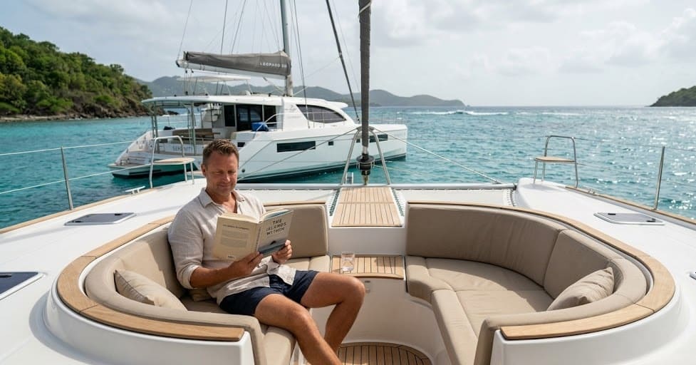 The 2022 Leopard 50 Catamaran: A Premium Boat Rental in Road Town · Leopard Charter for Executive Burnout Recovery on British Virgin Islands 4 catamaran leopard 50