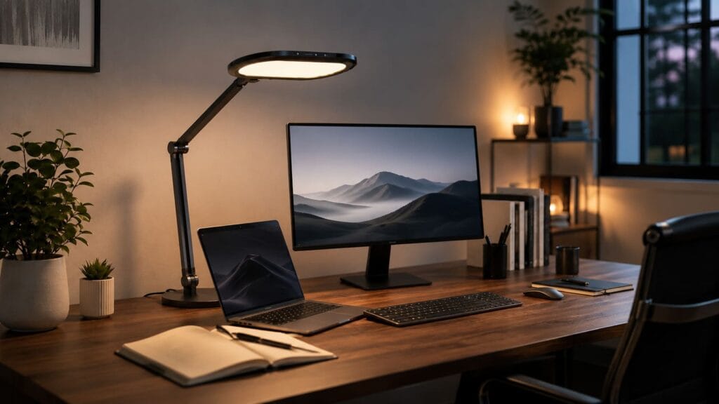 Best Desk Lamp for Eye Strain? LitONES LED Desk Lamp for Home Office, Study, Zoom, and Computer Work 4 desk lamp for eye strain