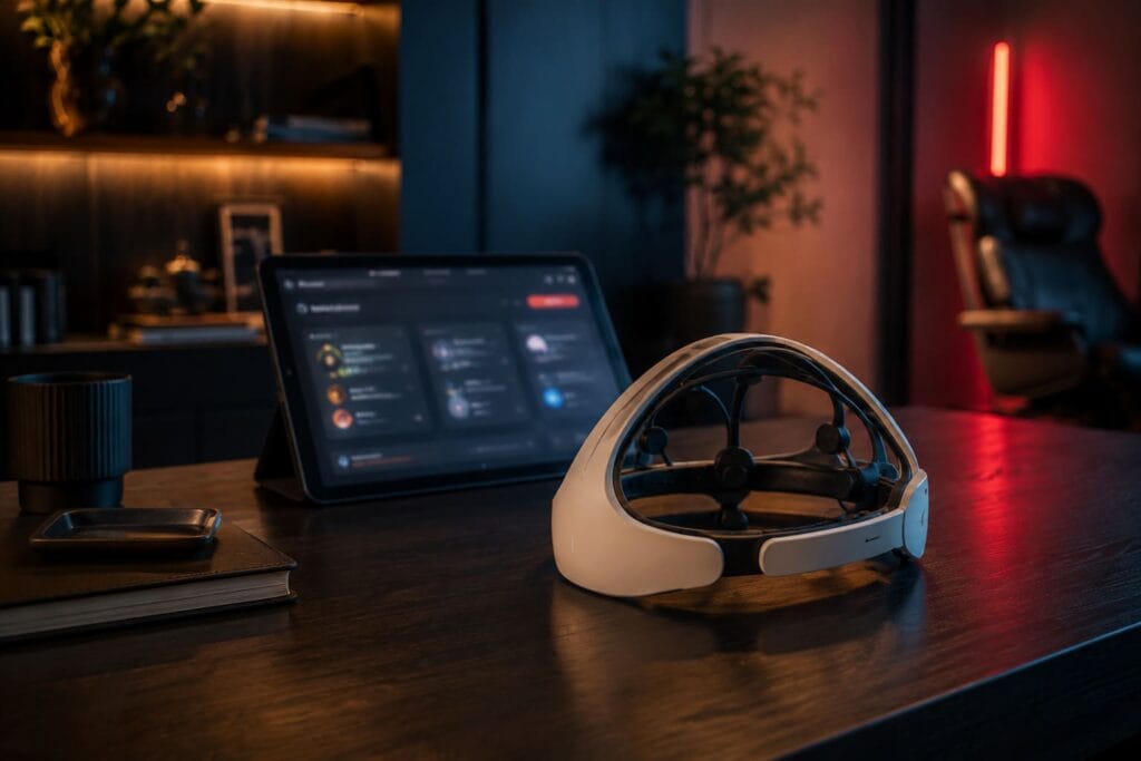 Sens.ai vs Neurosity Crown Review: Best Premium Neurofeedback Device for Home Brain Training? 4 Guided neurofeedback training system with EEG headset and structured app sessions.