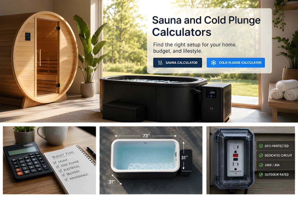 sauna and cold plunge calculators